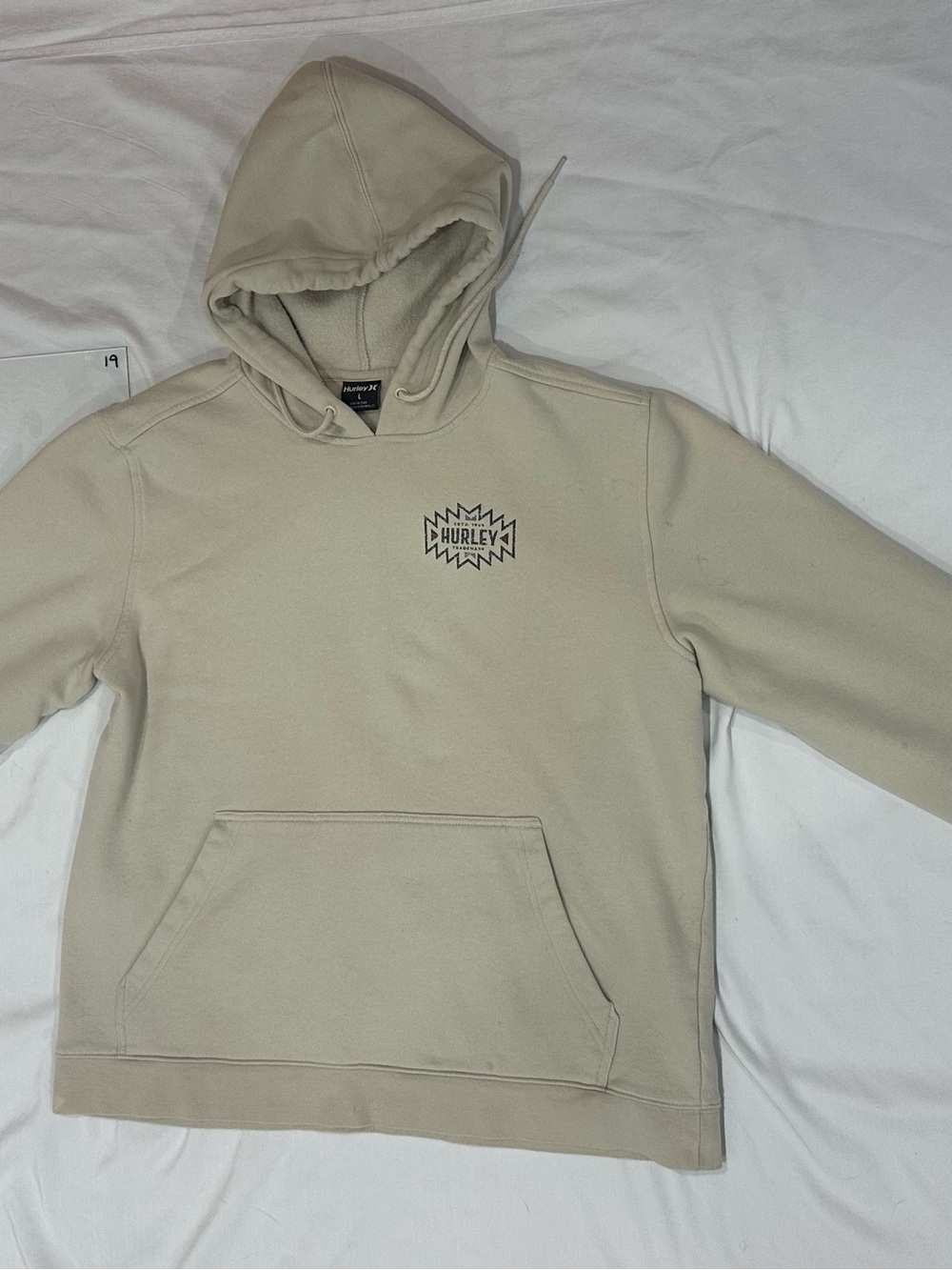Hurley Beige/Tan Logo Pullover Hoodie